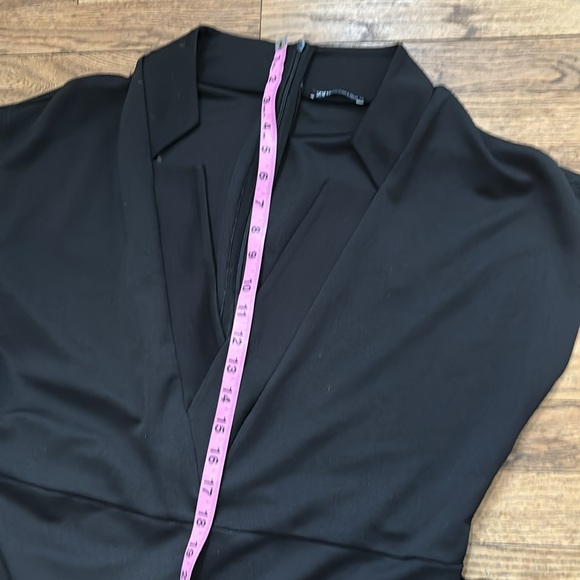 Zara US XL, black jumpsuit, deep V neckline, straight leg - Picture 6 of 6